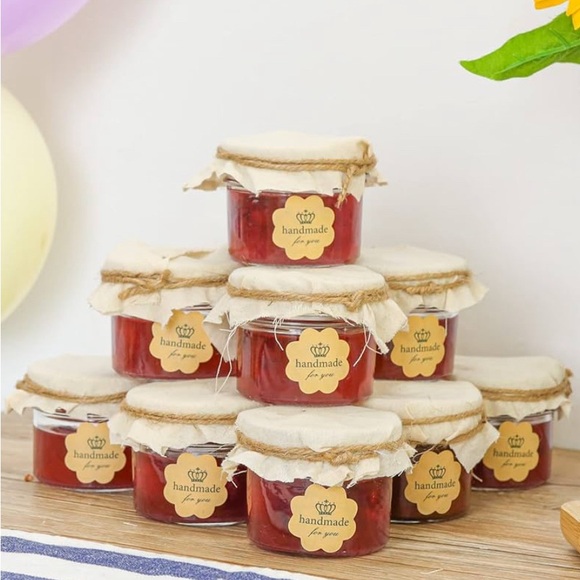 ComSaf Mini Mason Jars 4oz - 8 Pack, Regular Mouth Mason Jar w/Lids & Seal Bands - Picture 5 of 6